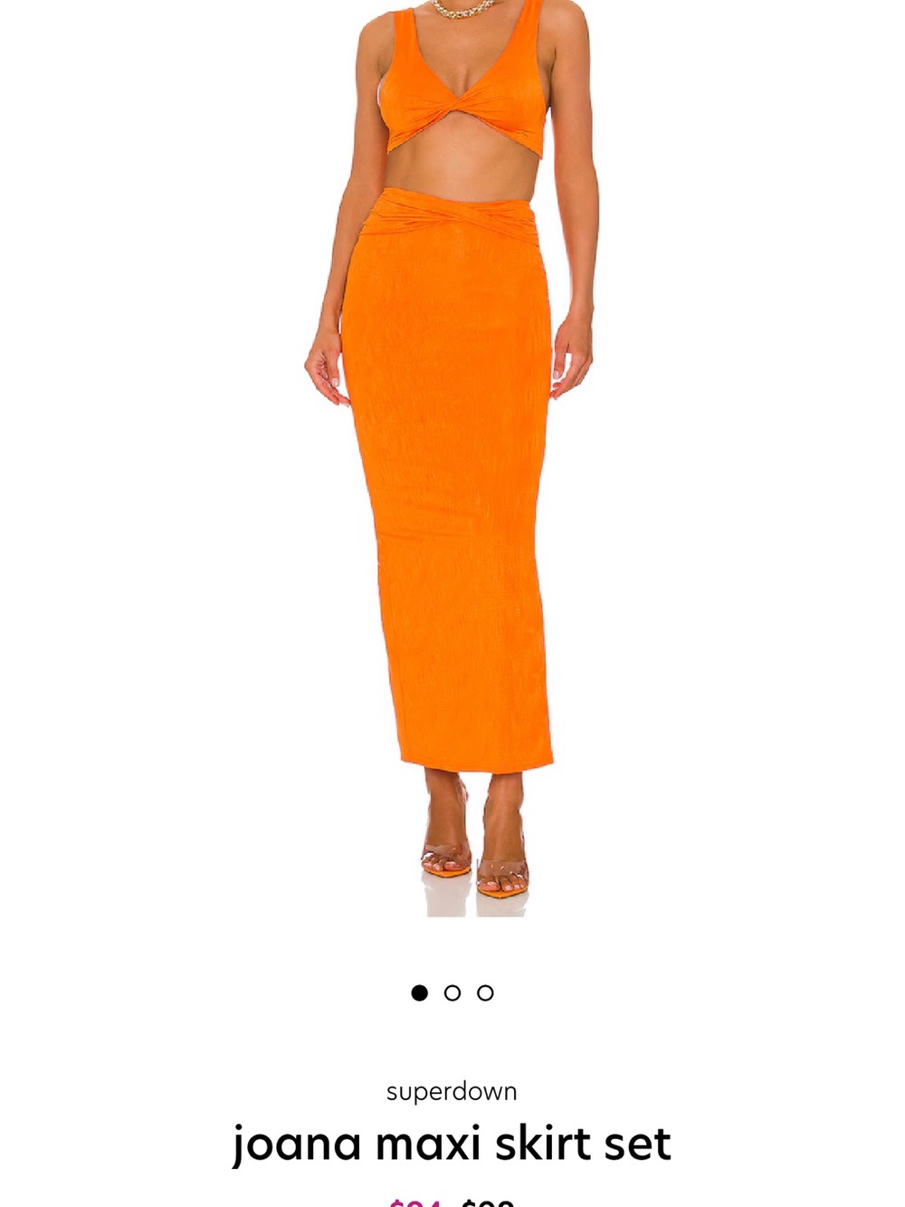 superdown Vibrant Orange Maxi Skirt